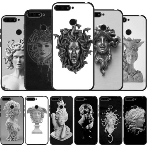 Medusa black Silicone Phone Case For honor 30 20 Pro 8 8X 9 10 20 Lite Mate 10 20 30 Lite Pro cover
