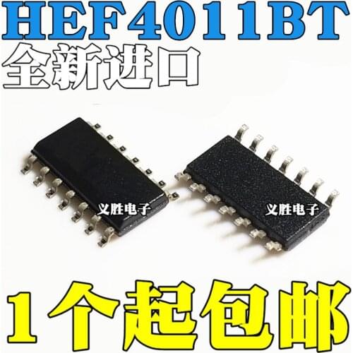 HEF4011BT HEF4011 SOP14 New and original Four road two input nand gate chip Patch logic chip, four-way two input nand gate, log