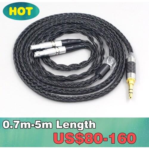 LN007403 16 Core 7N OCC Black Braided Earphone Cable For Ultrasone Veritas Jubilee 25E 15 Edition ED 8EX ED15 Headphone