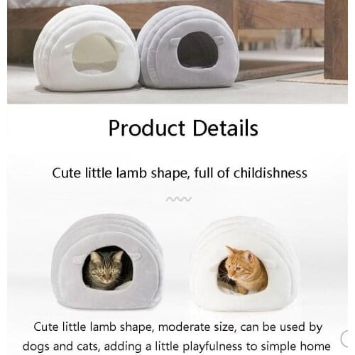 Cat litter pet cat litter cat house cat bed semi-enclosed cat sleeping bag keeps warm in winter