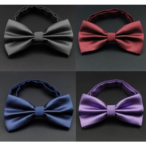 Hot sale Men Formal Commercial Gentleman Bow Tie Butterfly Cravat Bowtie Male Solid Color Marriage Bow Ties for Men LD8035