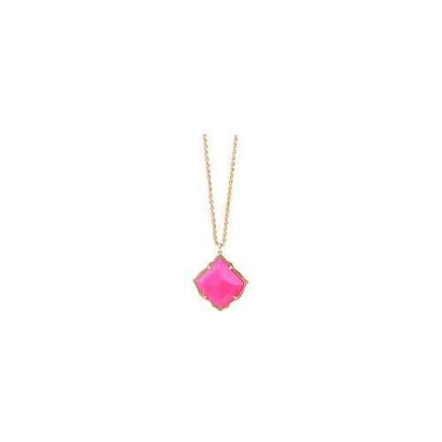 2019 New Gold Tone Four-sided Polygon Quadrilateral Faceted Candy Resin Stone Big Statement Necklace Pendants for Women