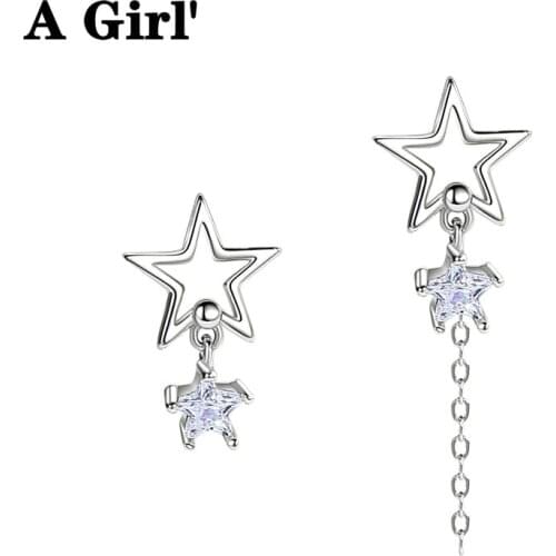 A Girl' New 2021 Lrregular Star Tasselr Earrings For Women Simple Temperament Wedding Accessories