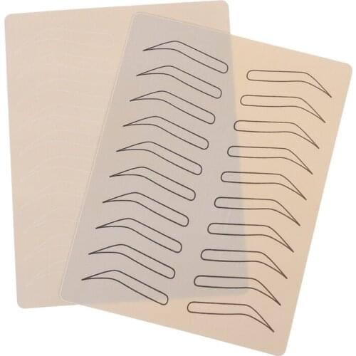 Rubber Tattoo Practice Fake Skin False Eyebrows Tattoo Training Learning 7"x6" New