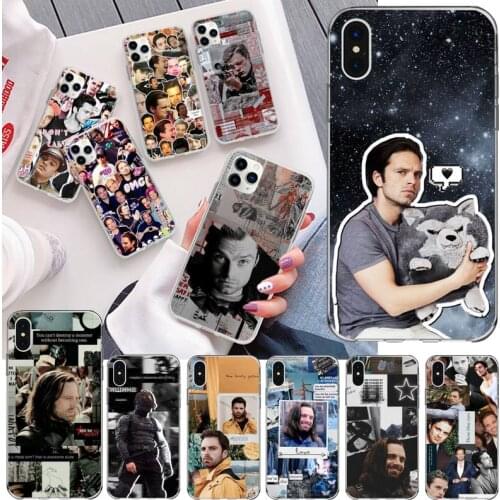 Sebastian Stan Collage Bucky Barnes Phone Case For iphone 12 11 Pro Max Mini XS Max 8 7 6 6S Plus X 5S SE 2020 XR Silicone Soft