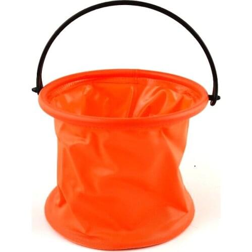 Folding bucket children play water toys Art water chalk small wash pen barrel fishing telescopic folding color pen barrel