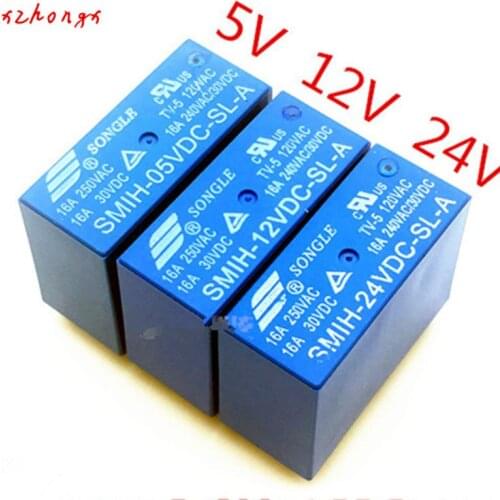 SMIH-05VDC-SL-C SMIH-12VDC-SL-C SMIH-24VDC-SL-C 8-pin 16A relay