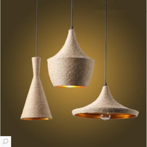 Modern creative design resin monkey loft vintage hemp rope pendant light for home lighting bar cafe retro hanging pendant lamp