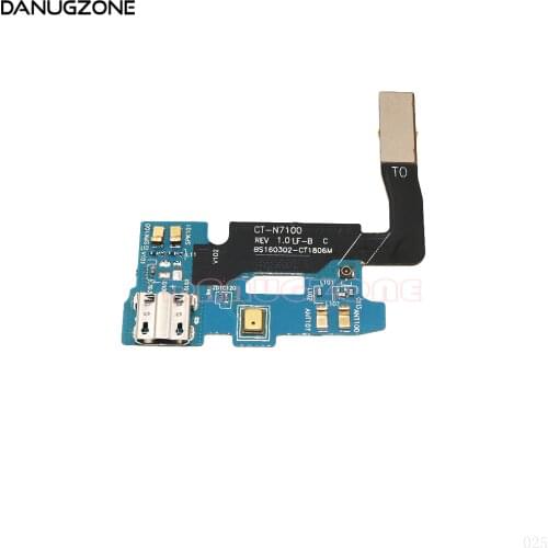 USB Charging Port Connector Charge Dock Socket Jack Plug Flex Cable With Microphone For Samsung Galaxy NOTE 2 II Note2 N7100