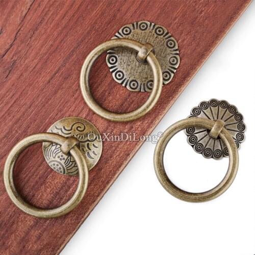 Vintage 20PCS European Antique Brass Cabinet Door Handles Cupboard Wardrobe Drawer Cabinet Pulls Door and Window Handles & Knobs