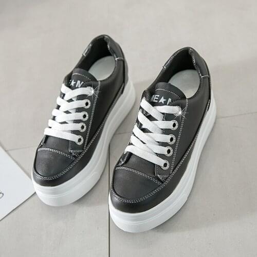 QWEDF Fashion Platform Sneakers New spring Women Shoes For Casual Shoes Wild Platform Heels Female Leisure Women Sneakers K6-36