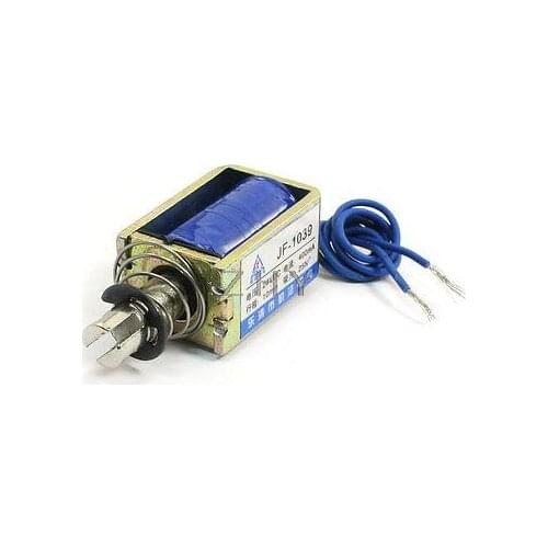 1PC JF-1039 20*26*39 20x26x39 DC 12V DC 24V 400mA Suction 25N Stroke 10mm Push Pull Type Open Frame Solenoid Electromagnet