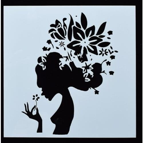 1PC Beauty Girl Shaped Reusable Stencil Airbrush Painting Art DIY Home Decor Scrap booking Album Crafts