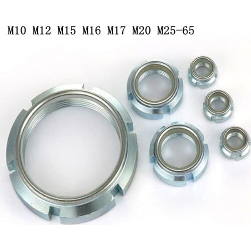 Nylon lock self-locking round nut Slotted locking screw cap M10M12M14M16M20M30M65