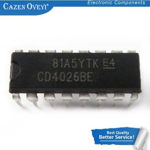 10pcs/lot CD4026 CD4026BE 4026 DIP-16 In Stock