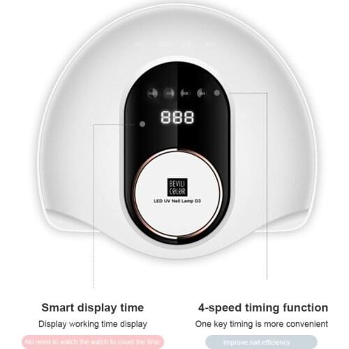 130W Nail Lamp High Power Nail Dryers Nail Phototherapy Machine Quick-drying UV/LED Nail Gel Glue Lamp 42 Lamp Beads Nail Tool