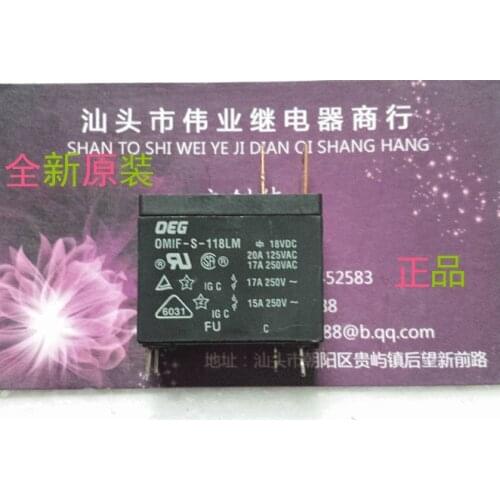 2pcs/lot New Original Relay OMIF-S-118LM 18VDC