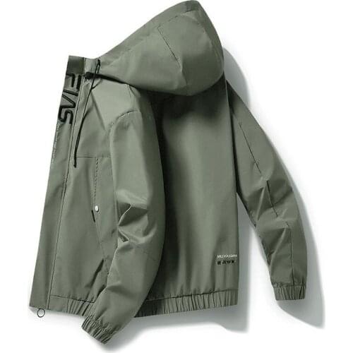 2021 Hot Sale Jacket Brand Mens Outdoor Waterproof Jacket Loose Zipper Jackets Hooded Design Hip Hop Sports Men Clothing M-4XL