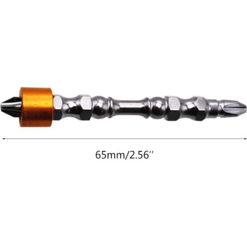 5pcs PH2 Hardness 65mm Double Cross Head Magnetic Electric Screwdriver Bit Phillips Screw Driver With Ring 62KD