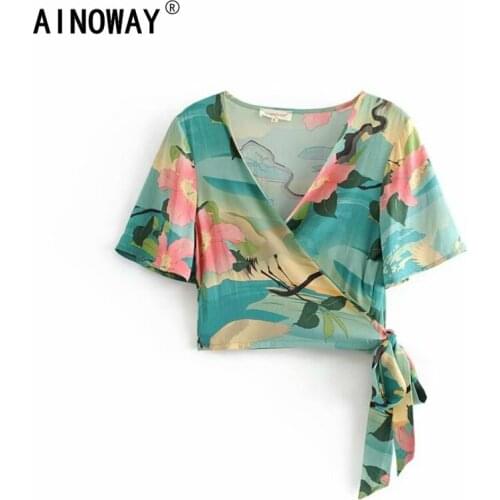 Блузки с коротким рукавом Ainoway China At AliExpress