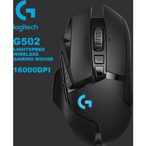 Logitech G502 LIGHTSPEED Wireless Gaming Mouse 2.4GHz Wireless HERO 16000DPI Support Windows10 8 7 for MMO MOBA RGB Gaming Mouse