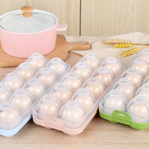 Household Egg Storage Box Egg Holder Tray containers Refrigerator Eggs Dispenser Airtight Fresh Preservation Kitchen Accessories