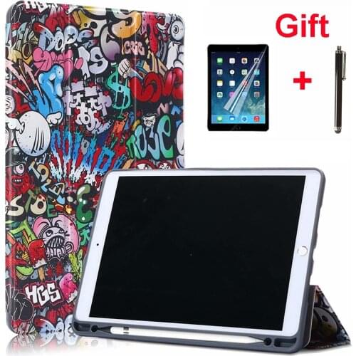 For iPad Air 4 2020 10.9 Case With Pencil Holder Stand Cover For iPad AIr 3 Pro 10.5 Shell Auto Sleep Wake+Screen Protector+pen