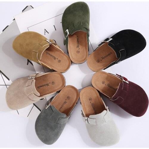 Children Slippers Girls Cork Slippers Kids shoes Home Shoes baby boys Children Fashion Suede Casual Sandals 2021 spring summer