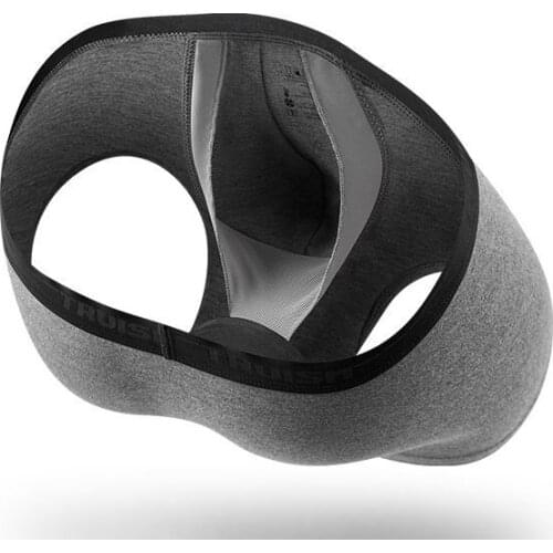 Mens Boxers Ice Silk 3D Hammock Net Bag U Convex Anti Displacement Bullet Type Split Boxers