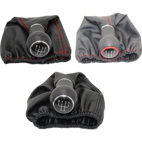 For Seat Cordoba 1997 1998 1999 2000 2001 2002 Car-Styling 5 Speed Car Gear Stick Shift Knob With PU Leather Boot Red Line