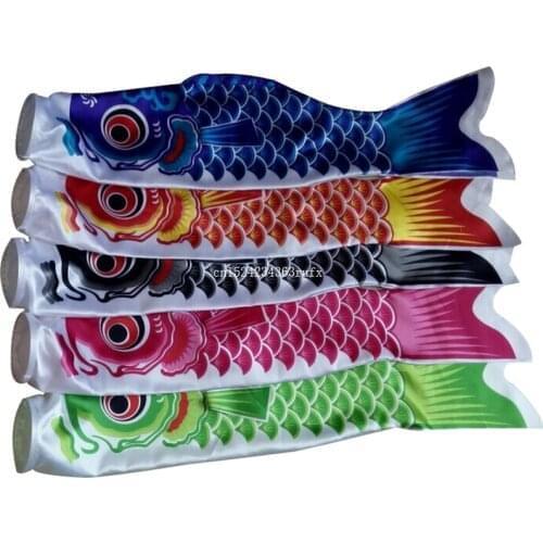 20cm 40cm 50cm 60cm 70cm Fish Flags 100cm 1Meter Koi Nobori Carp Wind Socks Koinobori Colorful Fish Flag Hanging Wall Decor