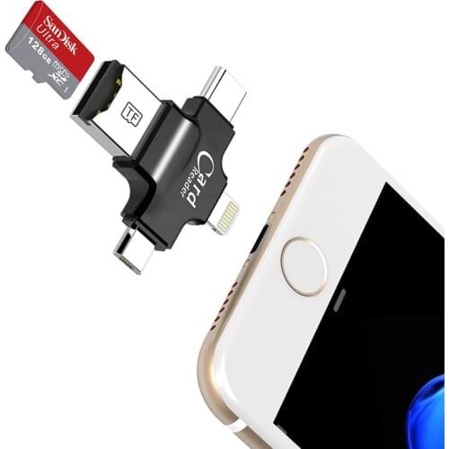 4 in 1 sandisk 32G Micro SD card 64G Pendrive OTG USB Flash Drive for iPhone 5s/5c/6/6 Plus/7/ipad OTG Card reader Pen Drive 16G