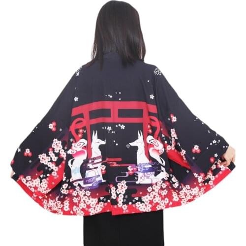 Kimonos Woman 2021 Japanese Kimono Cardigan Cosplay Shirt Blouse For Women Japanese Yukata Female Summer Beach Kimono Plus Size