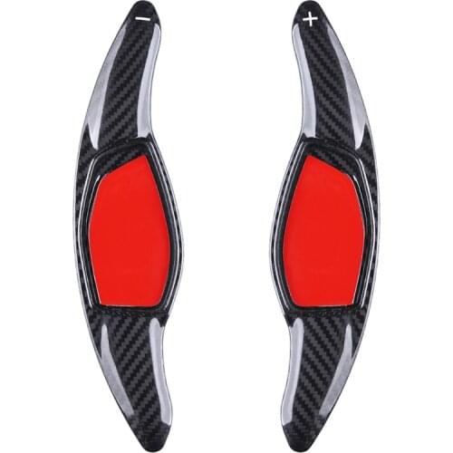 2Pcs Carbon Fiber Car Steering Wheel Shift Blade Paddle Shifter Extension For Audi R8/RS3/RS4/RS5/TT RS 2016-2021 Car Interior