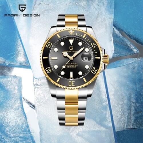 Mens Mechanical Watches PAGANI DESIGN Brand Luxury Brand Automatic Men Watch Waterproof Military Men Wristwatch Stainless Steel