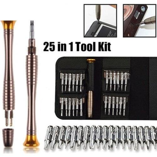 25 in 1 Repair Tools Screwdrivers Kit Professional Cell Phone Opening Repair Accessories for Apple iPhone iPad Samsung Tablet PC
