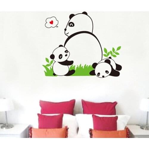 Panda wall sticker living room bedroom background wall decoration wall stickers for kids rooms