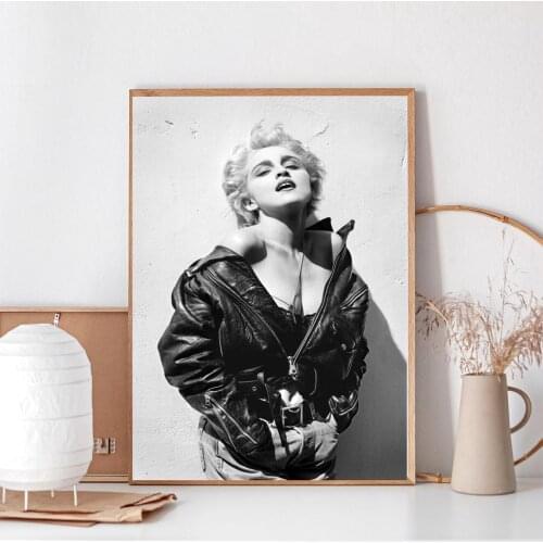 Wall Art Poster Black and White Modular Pictures Madonna HD Printed Canvas Painting Sexy Woman Home Decoration For Living Room