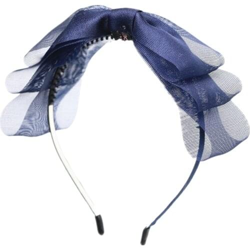 2021 NEW summer stiff tulle 3 layor bow hairband girls bow headband hair accessories