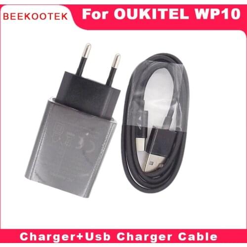 New Original Charger Fast Charging EU Plug Wall Travel Power AC Adapter+USB Charger Cable Replacement For Oukitel WP10 Phone