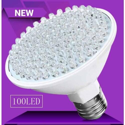 Plastic Low Heat Ultra Bright 6W E27 UV Ultraviolet Color Purple Light 100 LED Lamp 110V / 220V For Indoor More Energy