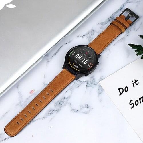 Genuine Leather band For samsung Galaxy watch3 46mm Gear S3 frontier bracelet correa huawei watch 2 gt strap 22mm watch band 45m