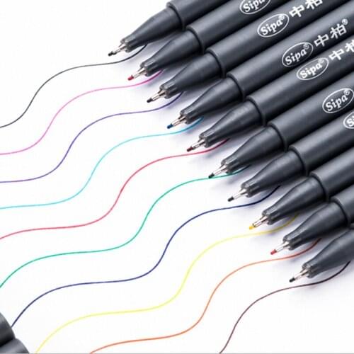 Sipa SR153 Colored Hook Line Pen 0.38mm Art Hand-painted Hook Line Multifunction Pen 10Colors Stroke Comic Sketch Fineliner