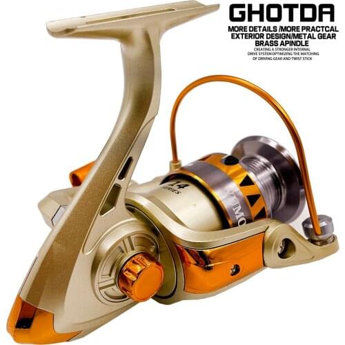 Fishing Spinning Reel Metal Spool 5.2:1 Carp Fishing Reel JF2000-7000 Metal Line Cup Sea Tackle