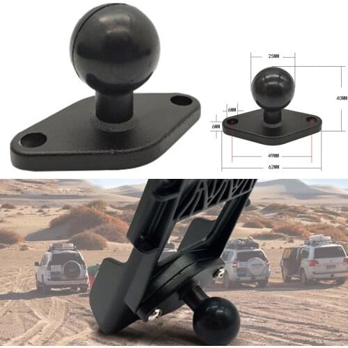 JINSERTA 1 Inch ( 25mm ) Ball Adapter w/ Diamond Plate Compatible for RAM Mounts for Garmin ZUMO Plate for Gopro Camera & Phone
