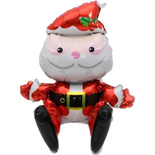 52*31cm Stereoscopic Cute Santa Claus Foil Balloons Classic Toy Gifts Merry Christmas