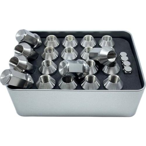 Factory wholesale price GR5 titanium alloy Ti 6AL 4V wheel lug nut bolt for auto car solid nut hot sell high quality