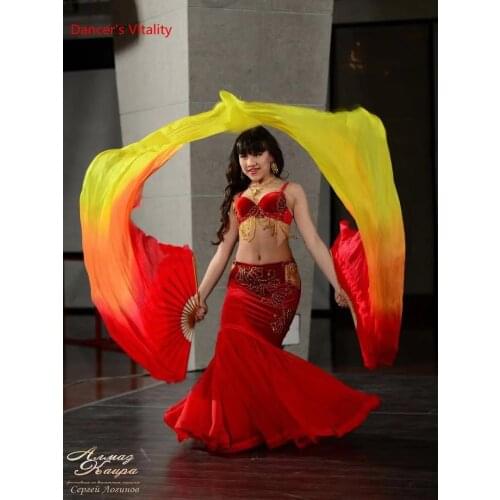 Belly dance fans 100% real silk fans for women belly dancing fan accessories