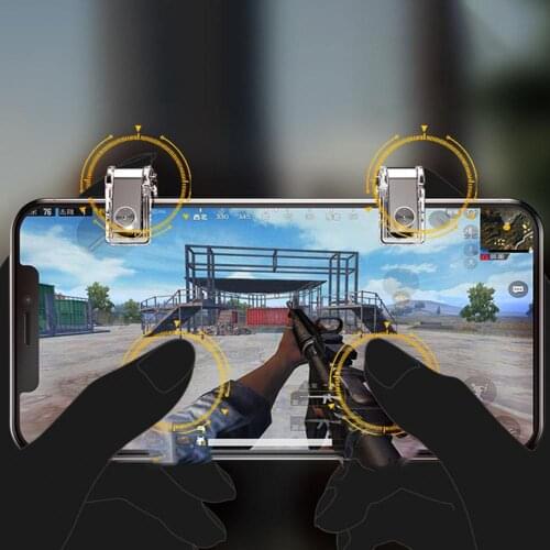 1 Pair Mobile Phone Game Fire Button Metal Trigger Shooters Controller for R11 High Sensitivity Easy to Use Games Accessory