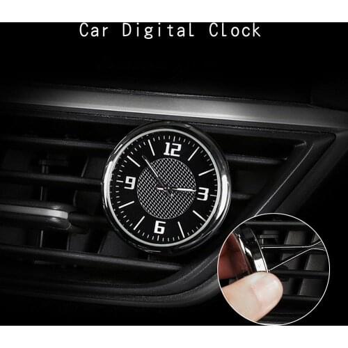 1PC Mini Car Ornament Clock Stick-On Digital Analog Watch Auto Styling Interior Decoration Tool Accessories